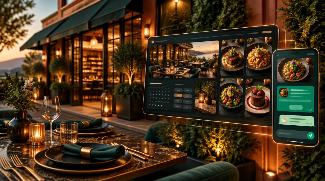 AI Website Development for Restaurants & Hospitality: 2026 Guide — editorial guide cover by Socialfelio