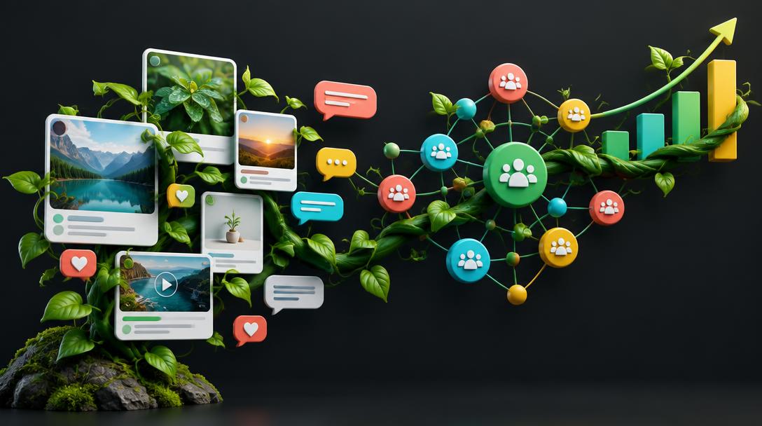 How to Grow Your Business on Social Media in 2026 (Without Paid Ads) — editorial guide cover by Socialfelio