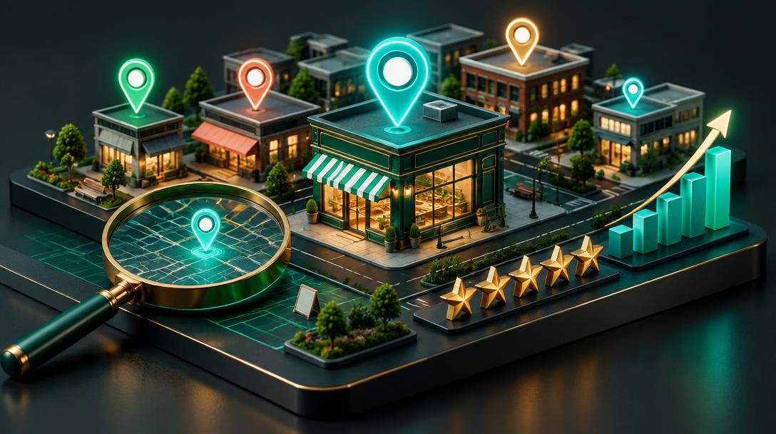 Local SEO in 2026: How Service Businesses Rank in Their City — editorial guide cover by Socialfelio