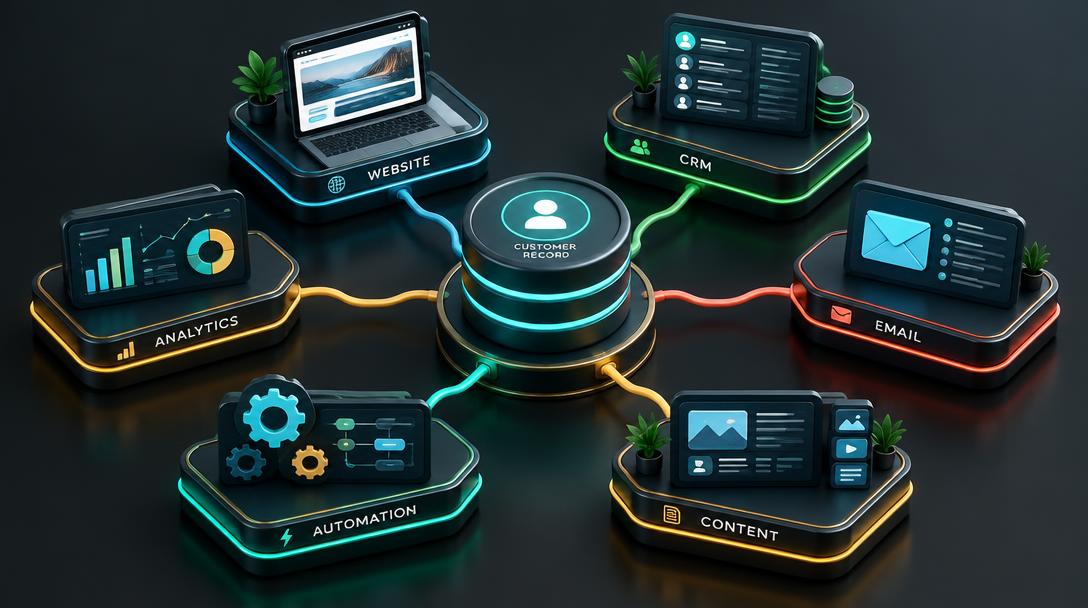 The 2026 Marketing Tech Stack for Small Businesses — editorial guide cover by Socialfelio